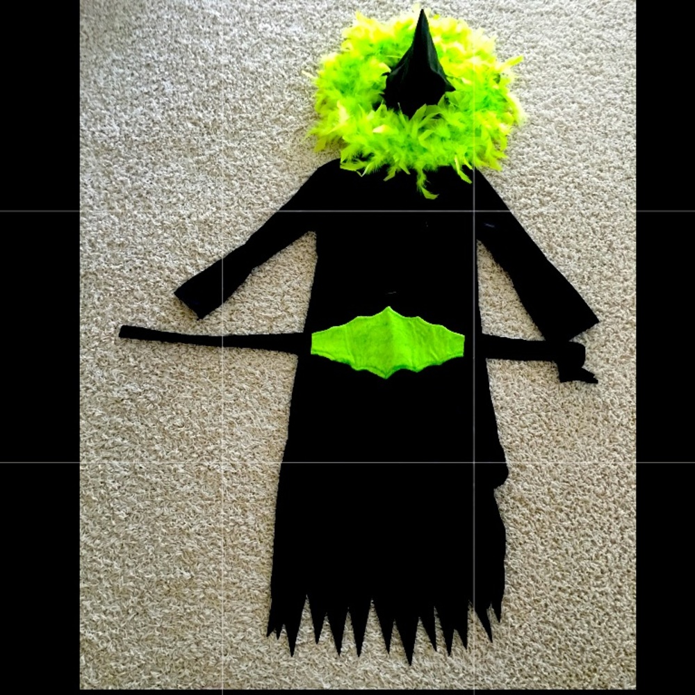 Halloween Feather Witch Costume Size 8- 10